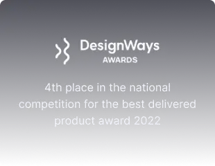 DesignWaty Awards 4th place in the national competition for the best delivered product award 2022